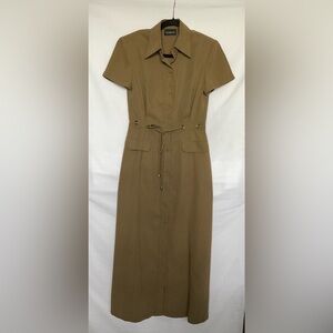 Liz Claiborne Classic Brown Midi Dress